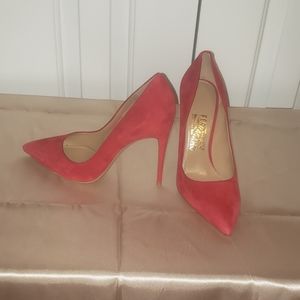 Salvatore Ferragamo Red Fiore Pumps